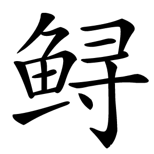 鲟字字形