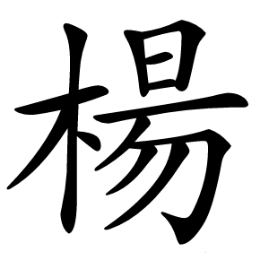 楊字字形图片