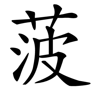 菠字字形图片