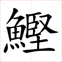 鰹字字形图片