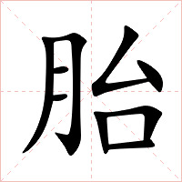 胎字字形图片