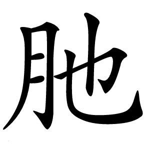 肔字字形图片