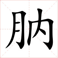 肭字字形图片