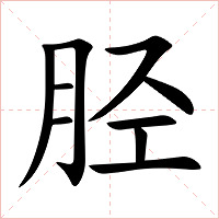 胫字字形图片