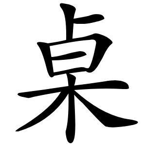 桌字字形图片