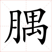 腢字字形图片