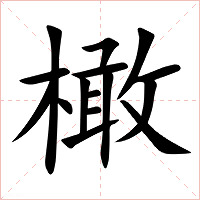 橄字字形图片