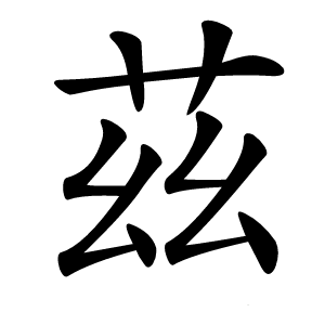茲字字形图片