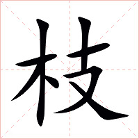 枝字字形图片