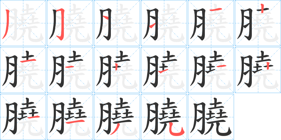 膮字笔顺步骤