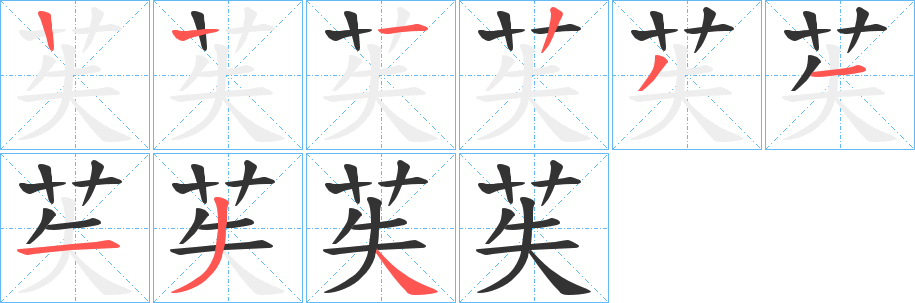 苵字完整笔顺步骤图