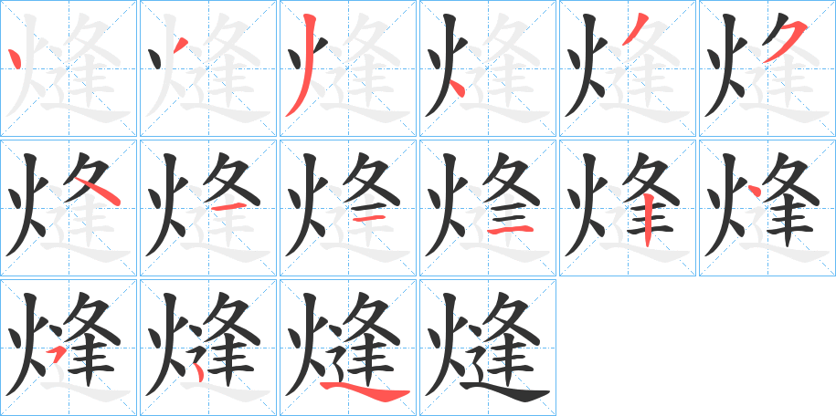 熢字笔顺步骤