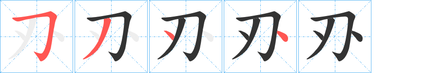 刅字完整笔顺步骤图