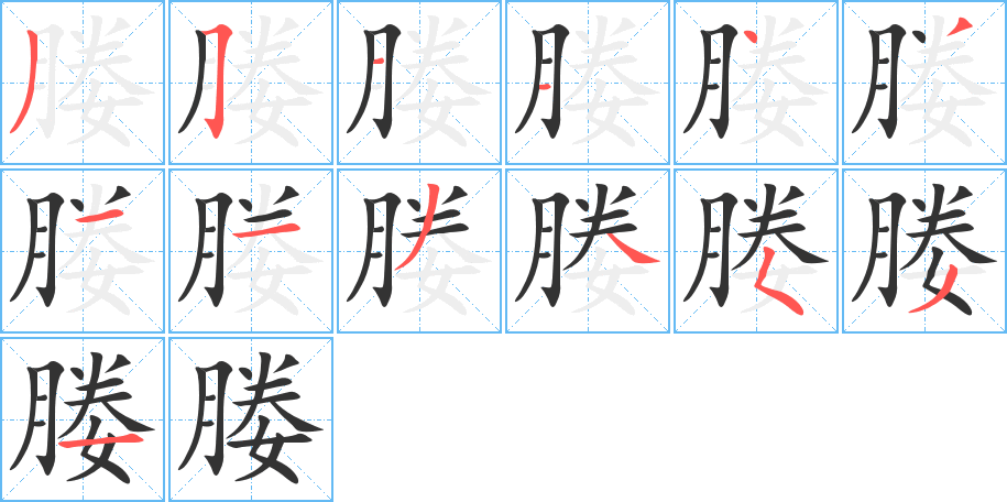 媵字完整笔顺步骤图
