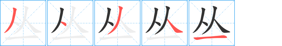 丛字完整笔顺步骤图
