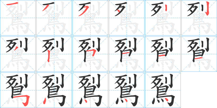 鴷字完整笔顺步骤图