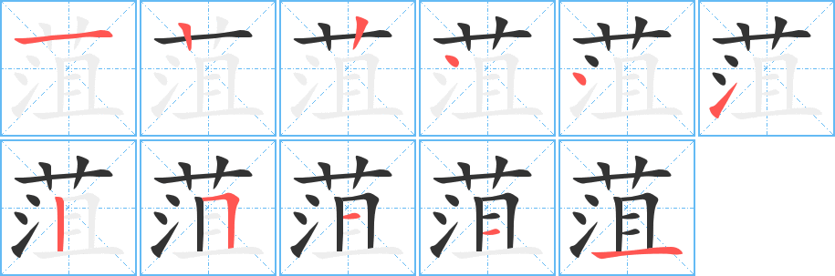 菹字完整笔顺步骤图