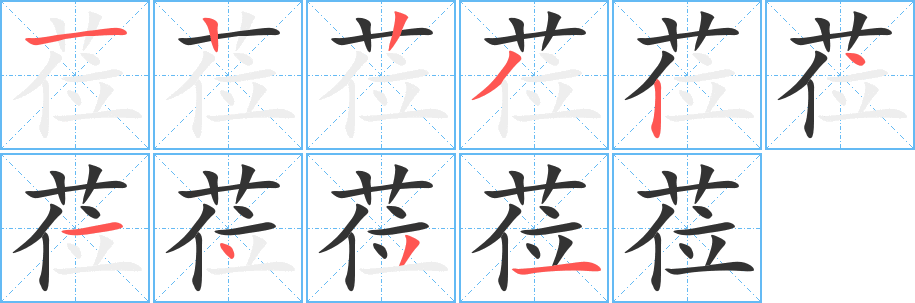 莅字完整笔顺步骤图