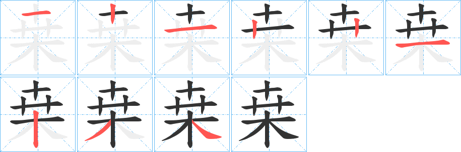 桒字完整笔顺步骤图